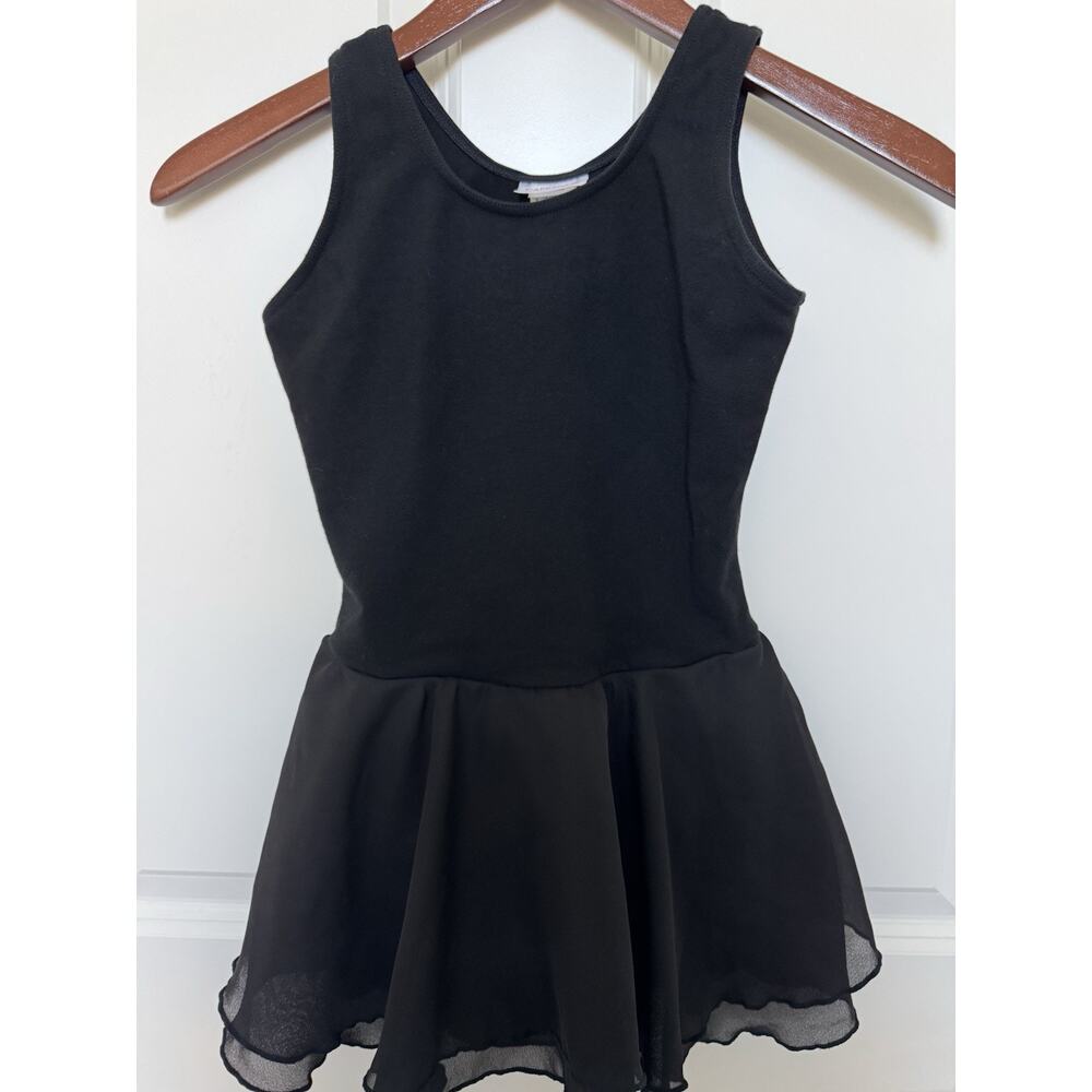 Capezio Childs Dance Leotard Skirted Black Size L Ballet